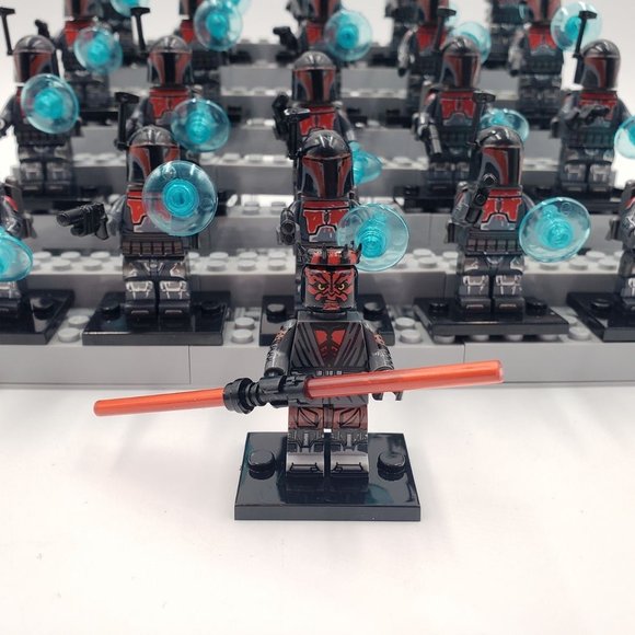 Darth Maul with Mandalorian Army Custom Mini figures, Star Wars, Minifigures - Picture 3 of 12